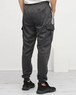 Ciemnoszare męskie spodnie dresowe - Odzież