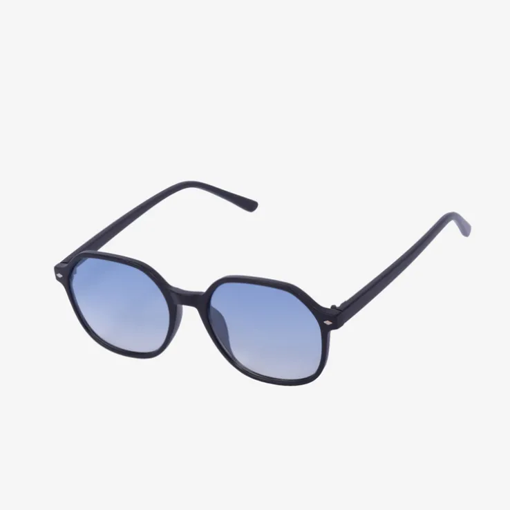 Czarne damskie okulary przeciwsłoneczne z matowa oprawką - Akcesoria