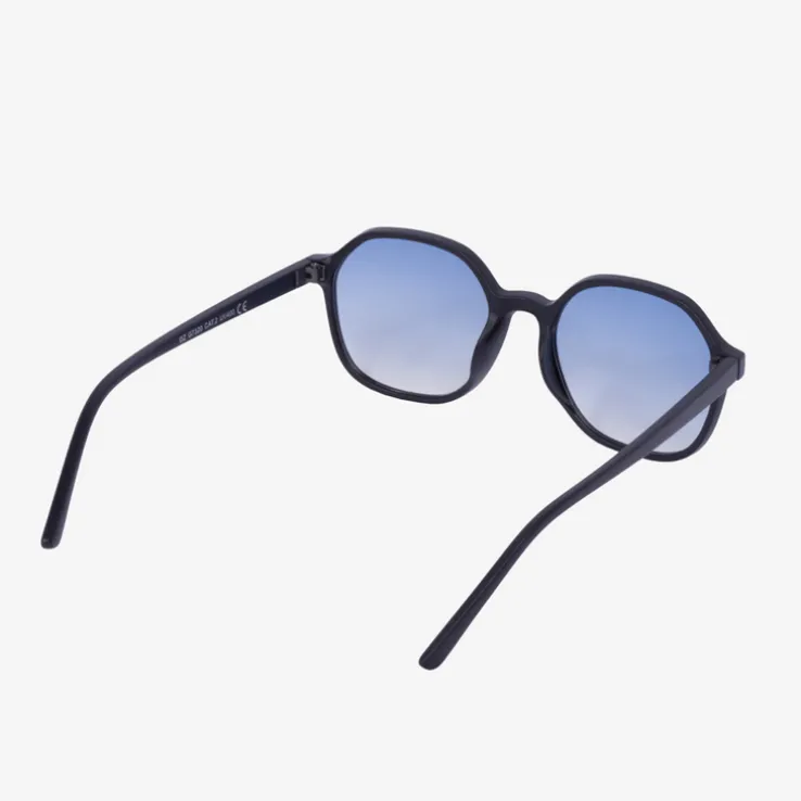 Czarne damskie okulary przeciwsłoneczne z matowa oprawką - Akcesoria