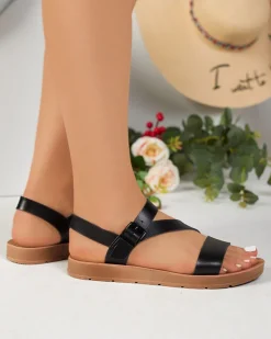 Czarne damskie sandały Canni- Obuwie