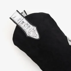 Czarne kozaki z ozdobną wywijaną cholewką Acilip - Obuwie