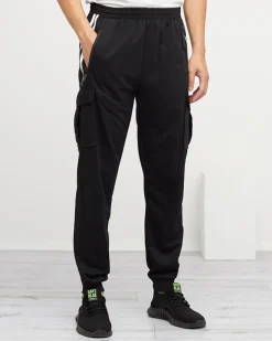 Czarne męskie spodnie dresowe - Odzież