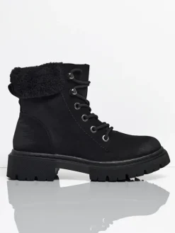 Damskie botki trapery z kożuszkiem Tessara