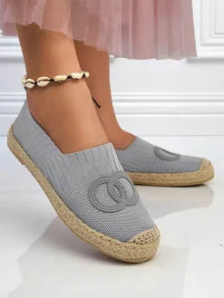 Damskie espadryle Callista Verde – zamszowe, płaski obcas, zielone
