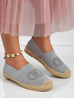 Damskie espadryle Callista Verde – zamszowe, płaski obcas, zielone