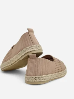 Damskie espadryle Callisto jasny brązowy płaski obcas skóra ekologiczna