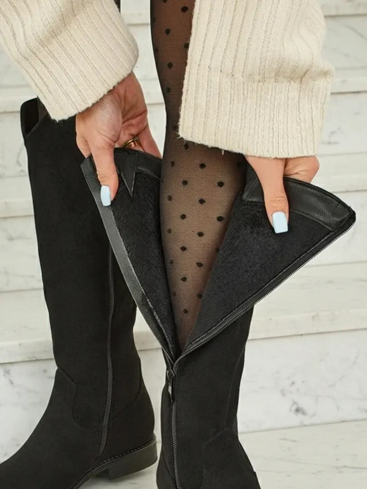 Damskie kozaki eko zamszowe Zamerre