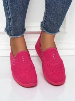 Damskie mokasyny Perseida komfortowa tkanina pomarańczowa na wiosnę i lato