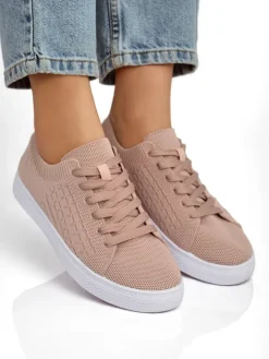 Damskie sneakersy Royalfashion Calista Rosa - różowe buty na wiosnę i lato
