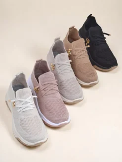 Damskie sneakersy Royalfashion Selene – wygodne białe buty na płaskiej podeszwie