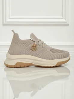 Damskie sneakersy Royalfashion Selene – wygodne białe buty na płaskiej podeszwie