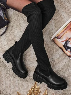 Damskie wsuwane kozaki Obsidian Rose