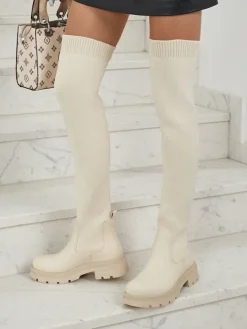 Długie damskie wsuwane kozaki Orlina