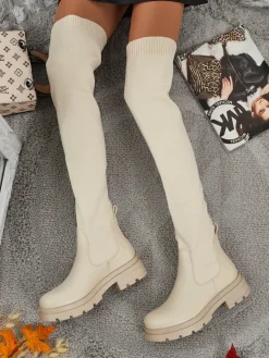 Długie damskie wsuwane kozaki Orlina