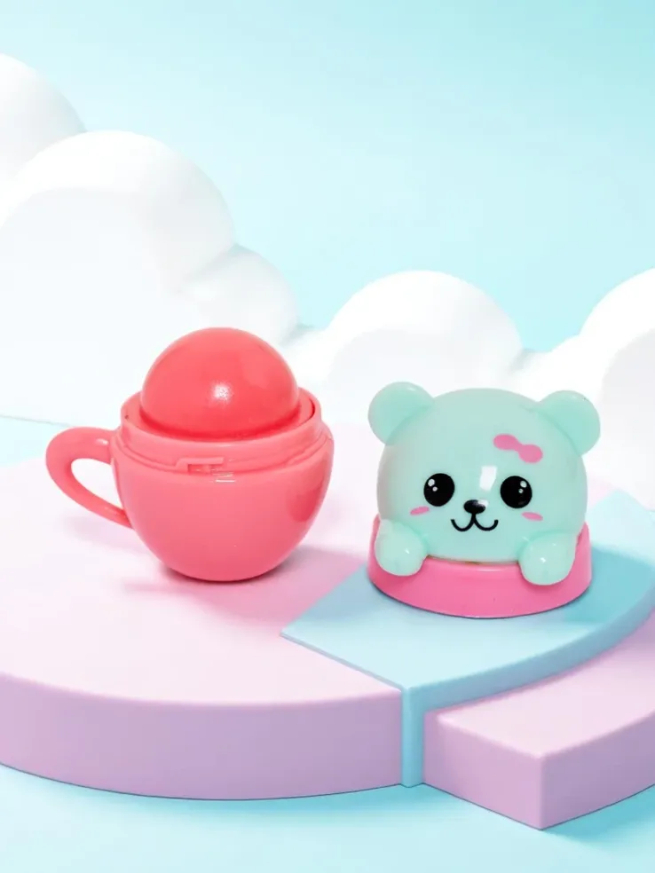 Dziecięcy balsam do ust z misiem w kubeczku - nawilża i regeneruje