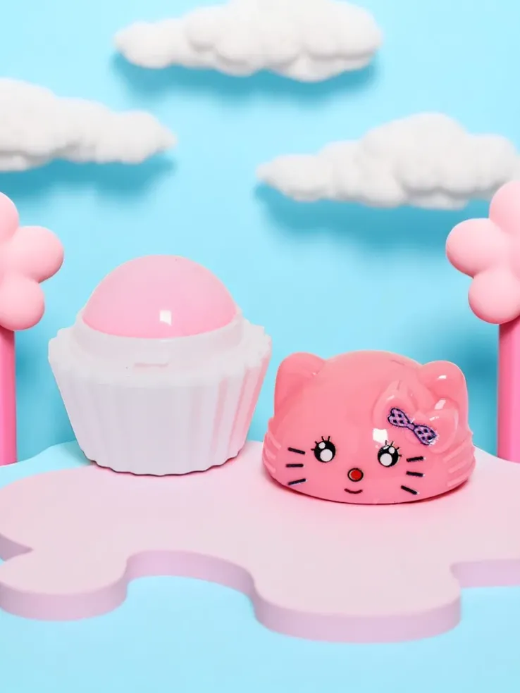 Dziecięcy balsam do ust z kotkiem w babeczce - nawilża i regeneruje