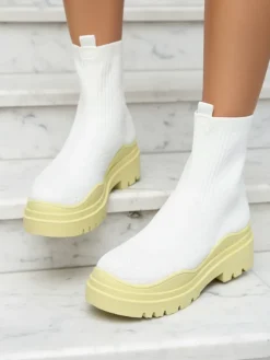 Eleganckie Buty Damskie Limonka w Stylu Vintage