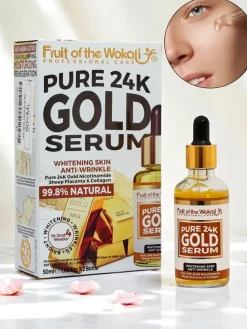 Fruit of the Wokali- Rozświetlające i przeciwzmarszczkowe Serum do twarzy 24K Gold