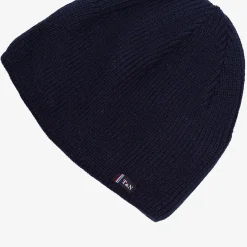 Granatowa męska ocieplana czapka - Akcesoria