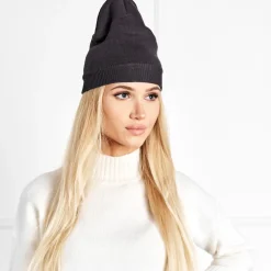 Granatowa ocieplana czapka unisex - Akcesoria