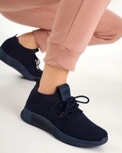 Granatowe damskie buty sportowe Merisal - Obuwie