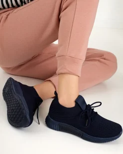 Granatowe damskie buty sportowe Merisal - Obuwie