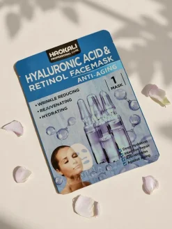 Haokali- Maseczka do twarzy z kwasem hialuronowym i retinolem- nawilża, rewitalizuje i redukuje zmarszczki