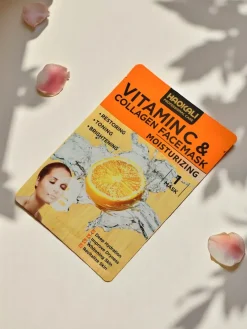 Haokali- Maseczka do twarzy z Witaminą C-i kolagenem- nawilża, rozświetla i tonuje