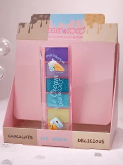Kevin&Coco Paletka 6 cieni do powiek z brokatem Ice Cream