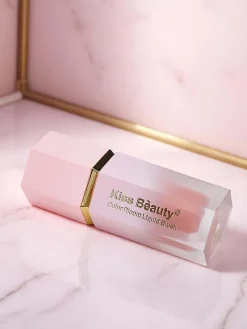 Kiss Beauty Płynny Róż do policzków z gąbeczką kolor Crush