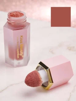 Kiss Beauty Płynny Róż do policzków z gąbeczką kolor SunSet