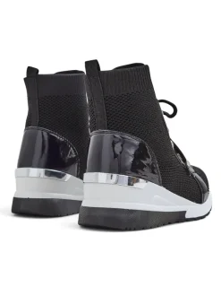 Klasczne Sneakersy Giulietta Czarne na Koturnie