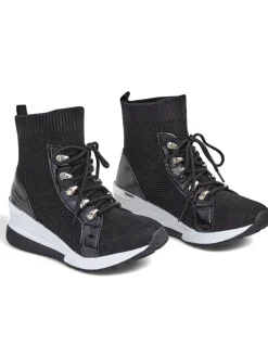 Klasczne Sneakersy Giulietta Czarne na Koturnie