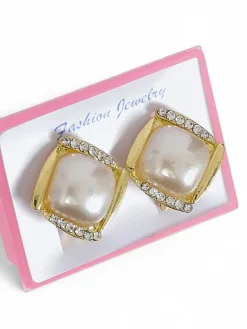 Klipsy kolczyki damskie z perełką