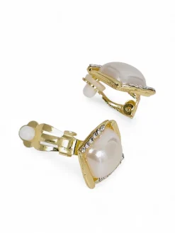 Klipsy kolczyki damskie z perełką