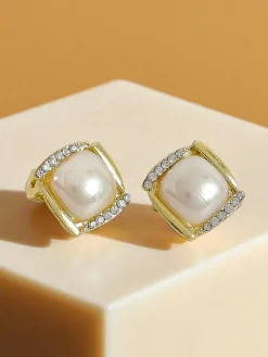 Klipsy kolczyki damskie z perełką