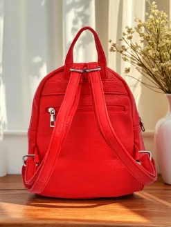 Kolekcja Artemisia: Mały Plecak Damski Królewska Moda z Eko-skóry Czerwony