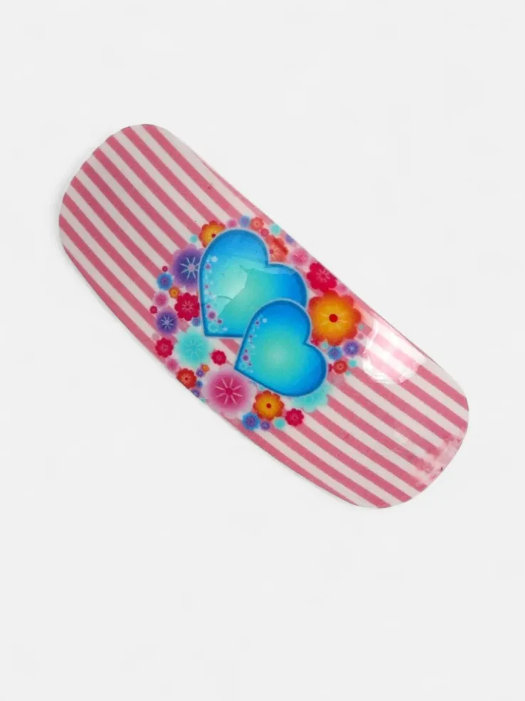 Kolorowa Spinka do włosów dziecięca z serduszkami