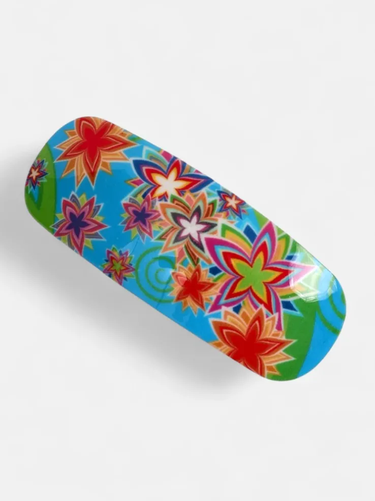 Kolorowa Spinka do włosów dziecięca z kwiatuszkami