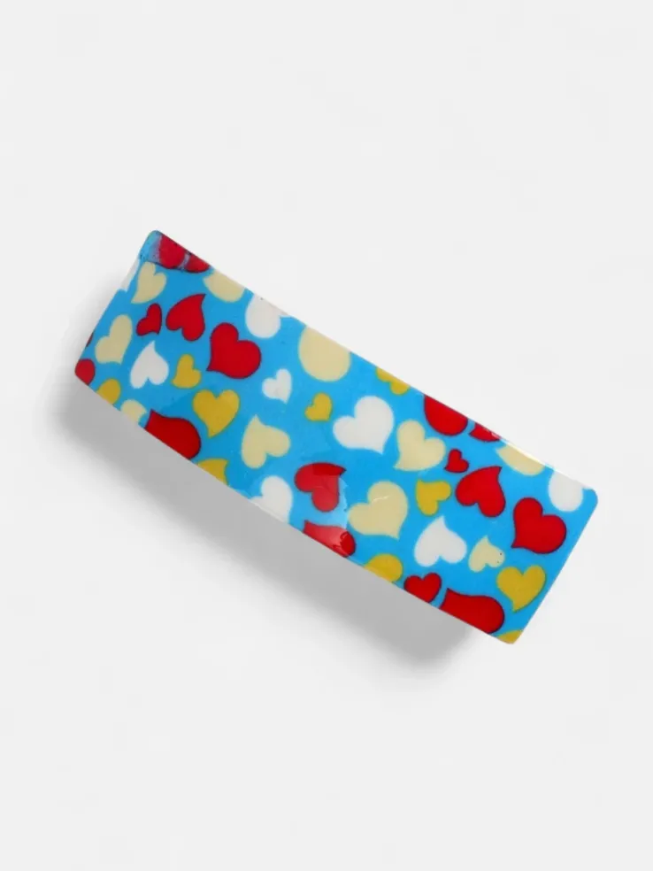 Kolorowa Spinka do włosów dziecięca z serduszkami