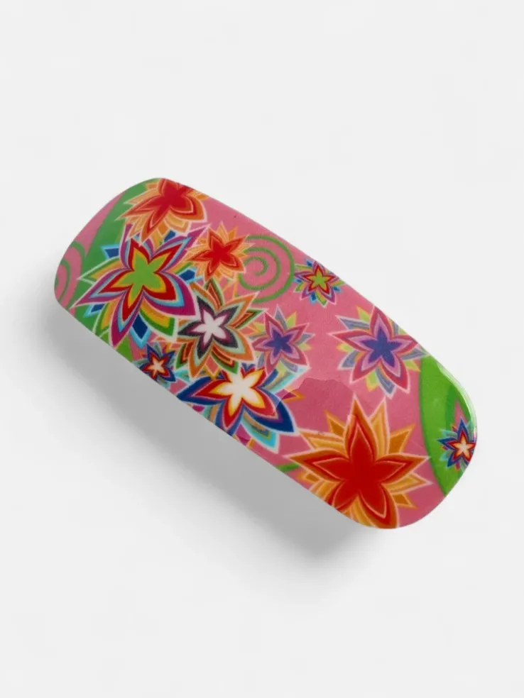 Kolorowa Spinka do włosów dziecięca z kwiatuszkami