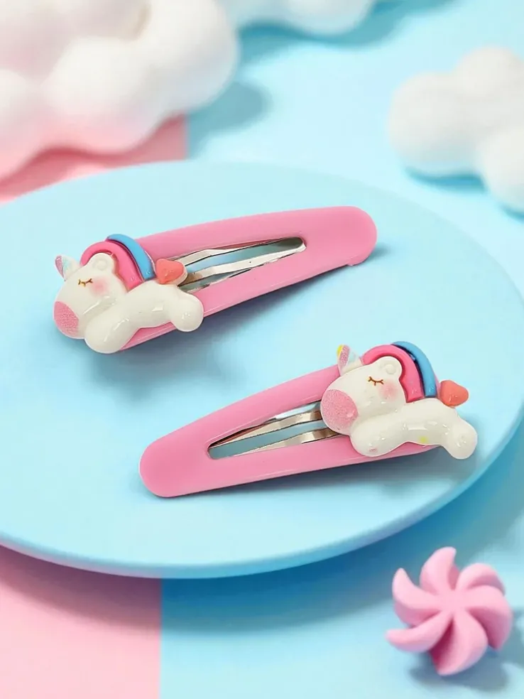 Kolorowe spinki do włosów Angelicornia