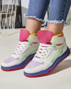 Kolorowe sportowe sneakersy damskie Aopp- Obuwie