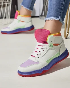 Kolorowe sportowe sneakersy damskie Aopp- Obuwie