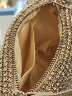 Kopertowa torebka damska z cyrkoniami Luniva