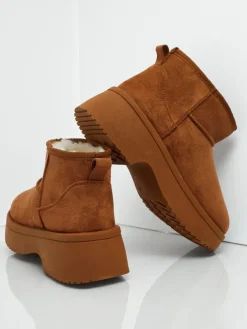 Krótkie buty a'la śniegowce damskie Liorah