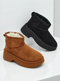 Krótkie buty a'la śniegowce damskie Liorah