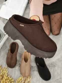 Krótkie buty a'la śniegowce damskie Calindra