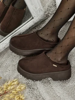 Krótkie buty a'la śniegowce damskie Calindra