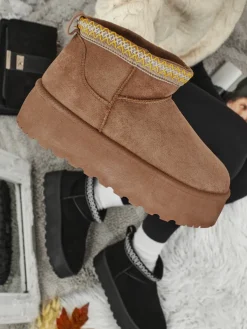 Krótkie buty a'la śniegowce damskie Nymeria